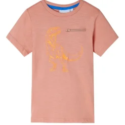 T-shirt til børn str. 128 lys orange