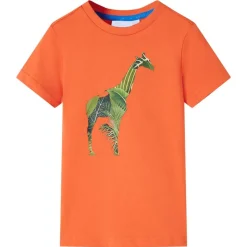 T-shirt til børn str. 104 lys orange