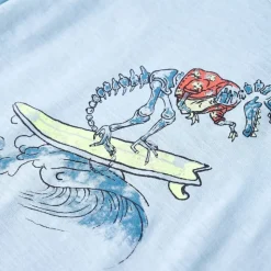 T-shirt til børn str. 128 lyseblå