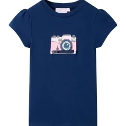 T-shirt til børn str. 116 marineblå