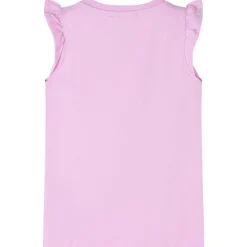 T-shirt til børn str. 104 med flæser lilla