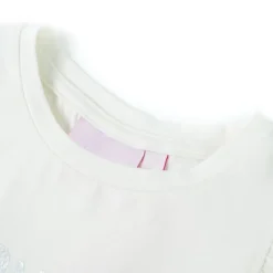 T-shirt til børn str. 104 med flæser hvid