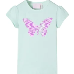 T-shirt til børn str. 128 mintgrøn
