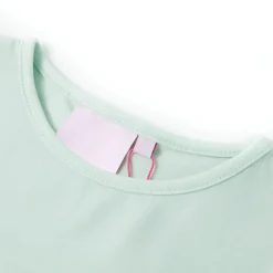 T-shirt til børn str. 128 mintgrøn