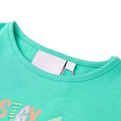 T-shirt til børn str. 116 mintgrøn