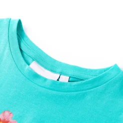T-shirt til børn str. 116 mintgrøn