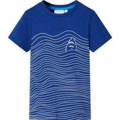 T-shirt til børn str. 128 mørkeblå