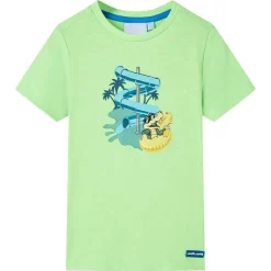T-shirt til børn str. 116 neongrøn