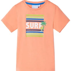 T-shirt til børn str. 128 neon-orange