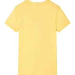 T-shirt til børn str. 104 okkergul
