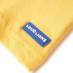 T-shirt til børn str. 104 okkergul