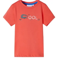 T-shirt til børn str. 116 rød