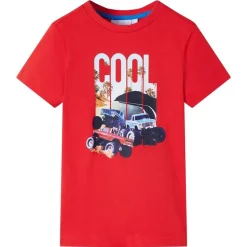 T-shirt til børn str. 104 rød