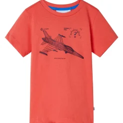 T-shirt til børn str. 128 rød