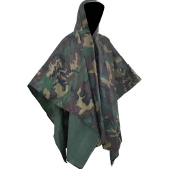 Vandtæt army-regnponcho til camping/vandreture camouflage