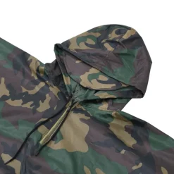 Vandtæt army-regnponcho til camping/vandreture camouflage