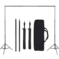vdaXL fotostudieudstyr med bagtæpper, lamper og paraplyer