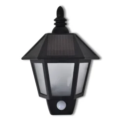 Væghængt solcellelampe med bevægelsessensor