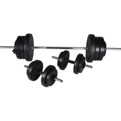 vægtstang + 2 håndvægte 60,5 kg