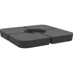 vidaXL 4 dele parasolbund til parasolfod 100 kg PP