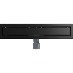 vidaXL 2 i 1 bruserafløb Sort 50 cm Rustfrit Stål 304