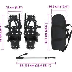 vidaXL 3 I 1 sneesko med vandrestave Sølv og Sort 53 x 21 cm