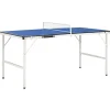 vidaXL 1,5 meter bordtennisbord med net 152 x 76 x 66 cm blå
