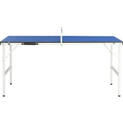 vidaXL 1,5 meter bordtennisbord med net 152 x 76 x 66 cm blå