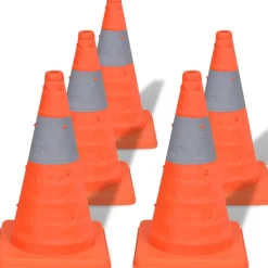 vidaXL 5 sammenklappelige trafikkegler 42 cm