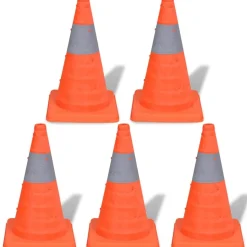 vidaXL 5 sammenklappelige trafikkegler 42 cm