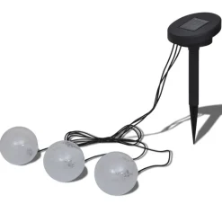 vidaXL 3 soldrevne LED-lyskugler til havebassin