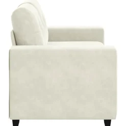 vidaXL | Tosæders sofa | med pude Creme Fløjl