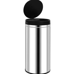 vidaXL affaldsspand med sensor 70 l rustfrit stål
