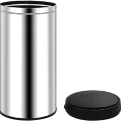 vidaXL affaldsspand med sensor 70 l rustfrit stål
