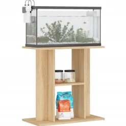 vidaXL akvariebord 60x30x60 cm konstrueret træ sonoma-eg