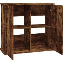 vidaXL akvariebord 81x36x73 cm konstrueret træ røget egetræsfarve
