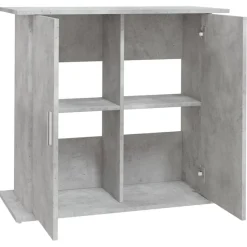 vidaXL akvariestativ betongrå 81x36x73 cm konstrueret træ