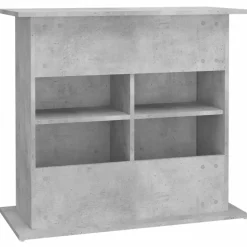 vidaXL akvariestativ betongrå 81x36x73 cm konstrueret træ