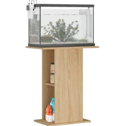 vidaXL akvariestativ Sonoma eg 60,5x36x72,5 cm konstrueret træ