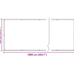 vidaXL Altan Skærm Creme 100 x 1000 cm Oxford stof