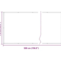 vidaXL Altan Skærm Creme 110 x 500 cm Oxford stof