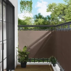 vidaXL Altan Skærm Gråbrun 110 x 500 cm Oxford stof