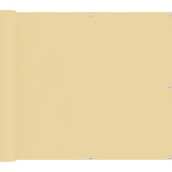 vidaXL Altan Skærm Sandfarvet 100 x 600 cm Oxford stof