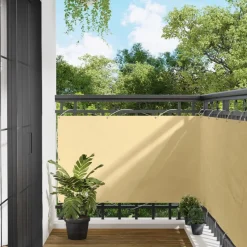 vidaXL Altan Skærm Sandfarvet 100 x 600 cm Oxford stof