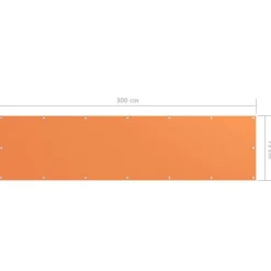 vidaXL altanafskærmning 75x300 cm oxfordstof orange