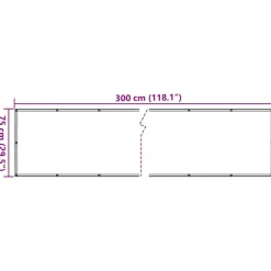 vidaXL altanafskærmning 300x75 cm PVC antracitgrå