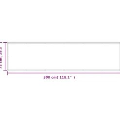 vidaXL altanafskærmning 75x300 cm 100 % polyester sandfarvet