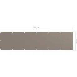 vidaXL altanafskærmning 75x300 cm oxfordstof gråbrun