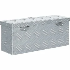 vidaXL aluminiumskasse 48,5 x 14 x 20 cm sølvfarvet