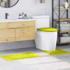vidaXL Anti-skid badevægs måttesæt 3 pcs Grøn PP